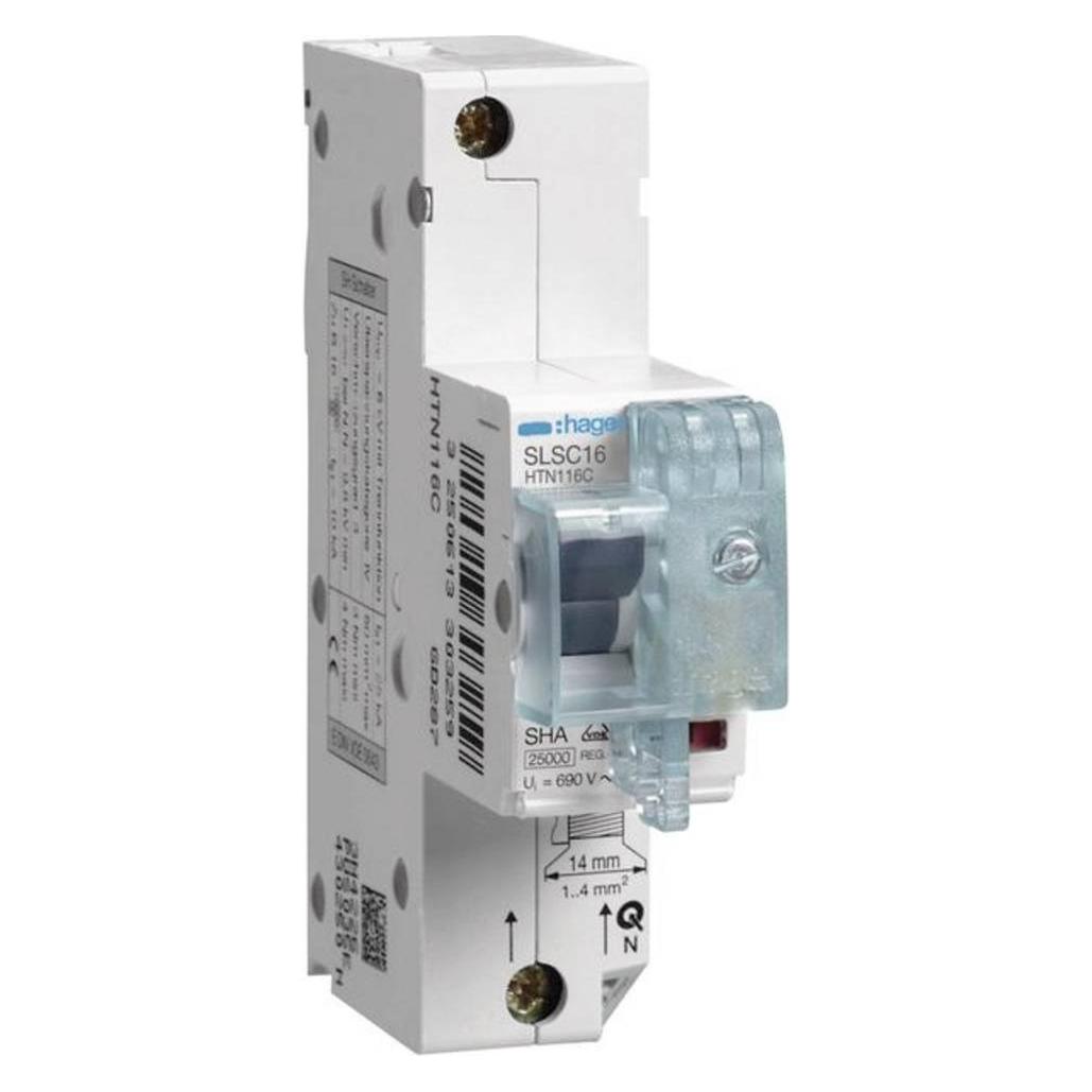 Hager HAG HTN116C SLS-Schalter 1P Cs 16A Hutschiene (HTN116C)