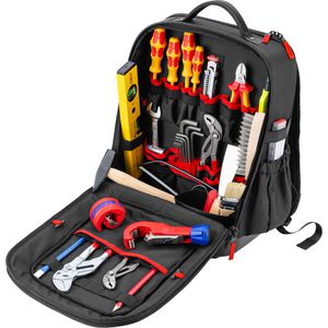 Knipex Werkzeugrucksack Modular X15, Sanitär-Starter, 24-teilig, aus Polyester