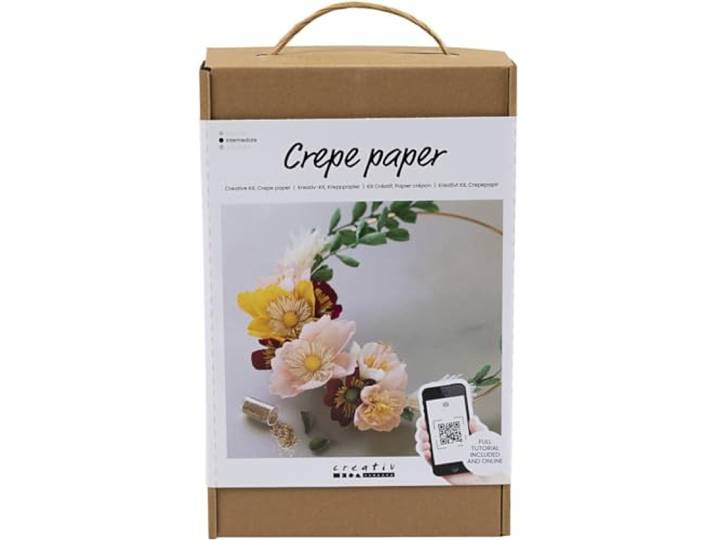 Creativ Company creatieve sets crêpepapierrietjes, voor het maken van mooie crêpe papieren rietjes