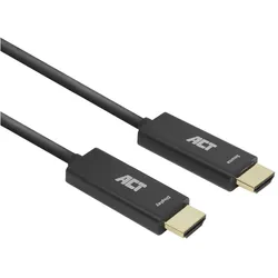 ACT 70 meters HDMI Premium High Speed 4K Active Optical Cable v2.0 LSZH HDMI-A male - HDMI-A male (70 m), Videokabel, Schwarz