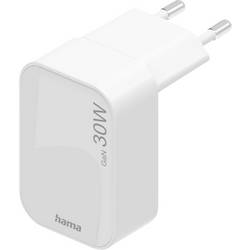 hama 00201954 Schnellladegerät, GaN, 1x USB-C, faltbares Mini-Ladegerät, PD, 30 W, Weiß