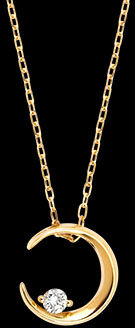 Edenly Collier SÃ©lÃ©nÃ© â€“ 9-karÃ¤tiges Gelbgold und synthetischer Diamant