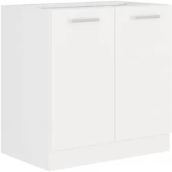 EKO White Unterschrank 80 Weiss matt Küchenzeile Küchenblock Küche Einbauküche