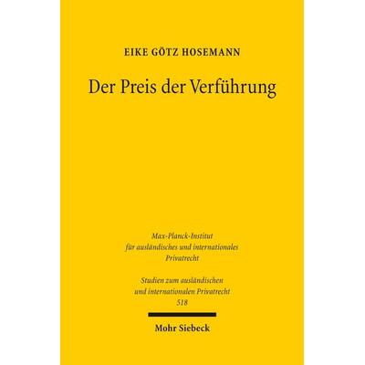 Hosemann, E: Preis der Verführung, Taschenbuch von Eike Götz Hosemann, Mohr Siebeck