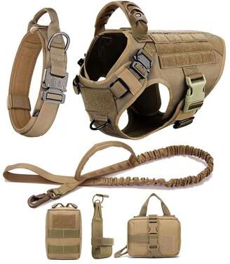 Inspired Finds Heavy Duty Dog Harness And Leash Set For Large Dogs Training And Walking green Harness l