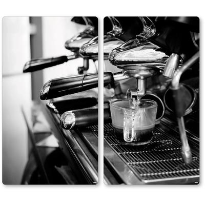 Schneide- und Abdeckplatte KESPER "Herdabdeckplatte, Motiv: Kaffee", grau, B:28,5cm H:0,4cm L:50cm, ESG-Glas, Herdabdeckplatten, zum Schneiden und Abdecken