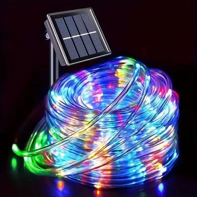 Inspired Finds Solar LED Rope Lights Waterproof Outdoor Garden Path Decor multicolour 50leds