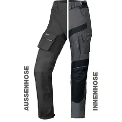 Büse Porto, Textilhose wasserdicht Damen - Grau/Schwarz - 42