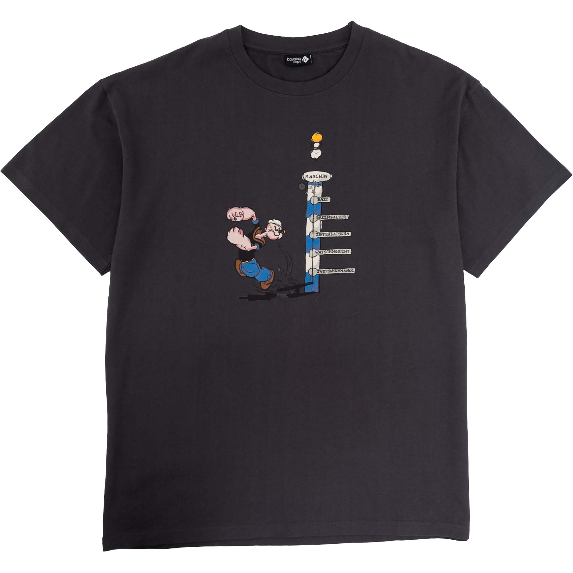 Bavarian Caps Popeye Haut Den Lukas Herren T-Shirts grau Größe S Lifestyle Hautfreundlich