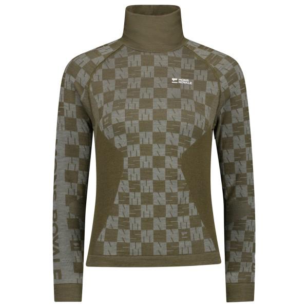 Mons Royale - Women's Ascender Merino Seamless Mock Neck L/S - Merinounterwäsche Gr L oliv