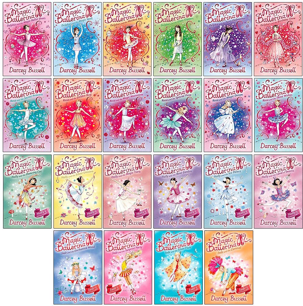 HarperCollins Children's Books Magic Ballerina Collection by Darcey Bussell - 22 Books Set - Delphie, Rosa, Holly & Jade - Paperback - Ages 5-8 - Ballet Adventure Gift Set