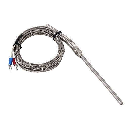 BQLZR Type K Thermokoppel Sensor met 100mm Sonde en 3 meter Kabel, Temperatuurbereik -100 tot 1250°C