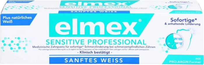 Elmex Sensitive Prof Sanftes Weiss Zahnpasta 75 ml