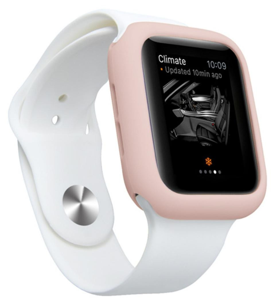 DrPhone FC2 Case voor Apple Watch 44mm - Krasbestendig en Schokbestendig TPU Hoesje - Roze