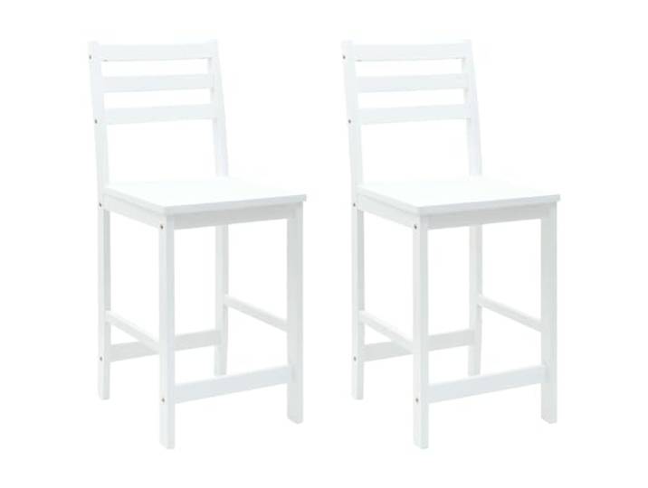 NKOPPFG Esszimmerstühle 2 STK Massives Gummiholz Weiß Minimalistisches Design, ergonomische Rückenlehne, Kautschukholz, für Innenbereich, schnelle Montage, leicht zu pflegen