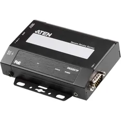 Aten SN3401P 1-Port RS-232/422/485 Secure Device Server mit PoE, KVM Switch, Schwarz