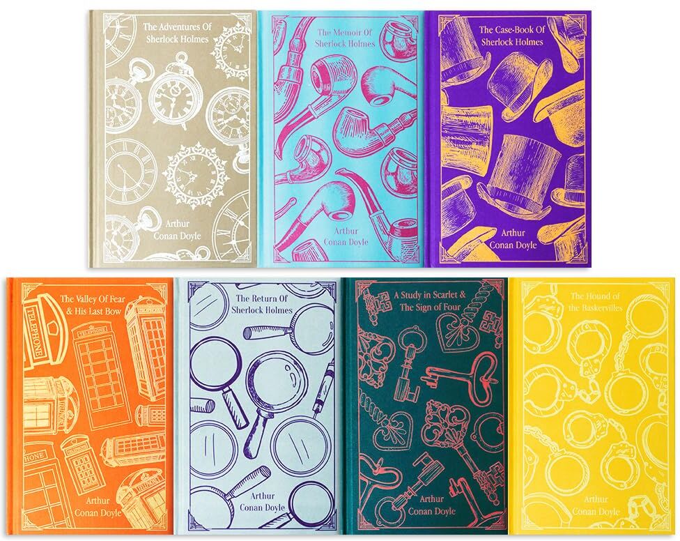 Fox Eye Publishing Sherlock Holmes Complete 7 Books Hardback Collection Set by Arthur Conan Doyle - Classic Detective Fiction - Ages 12+ - Hardback Gift Set