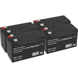 4x Multipower MP1236H 12V 9Ah AGM – Best Power Fortress III 1050VA 4-Akku-Version