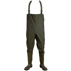Wathose 600 g/m2 "171700" mit langen Stiefeln olive - 48 - grün