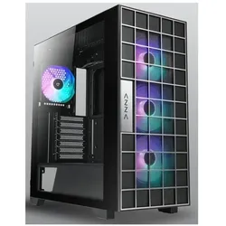 Azza Neo ATX Midi Tower (ATX, ITX, mATX), PC Gehäuse, Schwarz