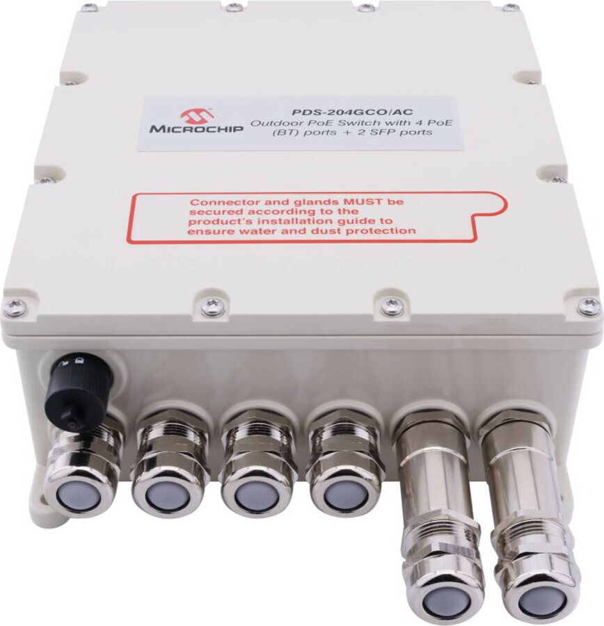 Microchip Technology Microchip PDS-204GCO - Switch - managed - 4 x 10/100/1000 (PoE)