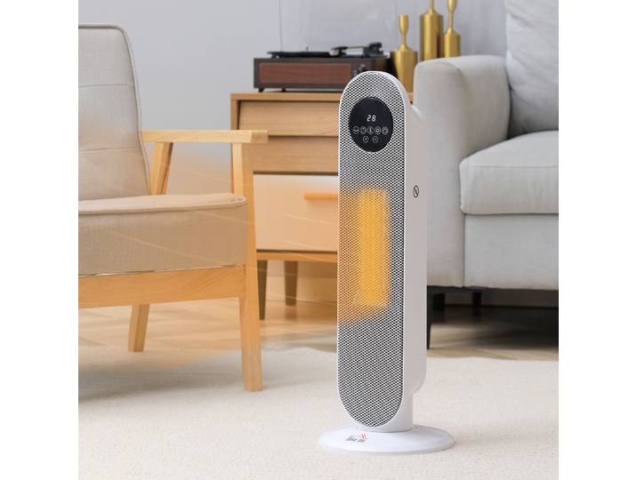 HOMCOM Radiateur Céramique Oscillant 2000W avec Télécommande