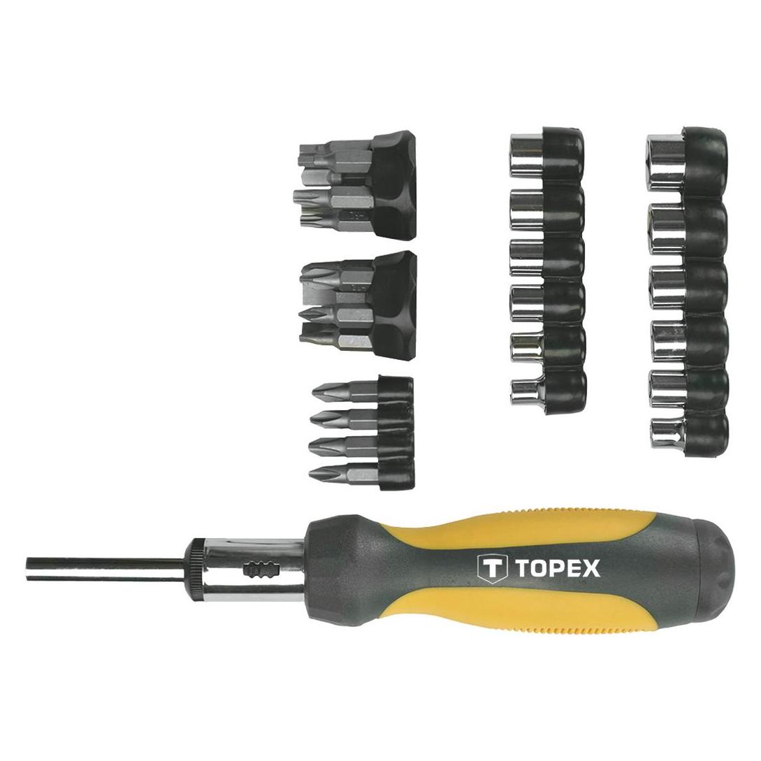 Topex Schraubendreher-Bits und Stecknüsse mit Griff 29-tlg. - 39D356 (39D356)