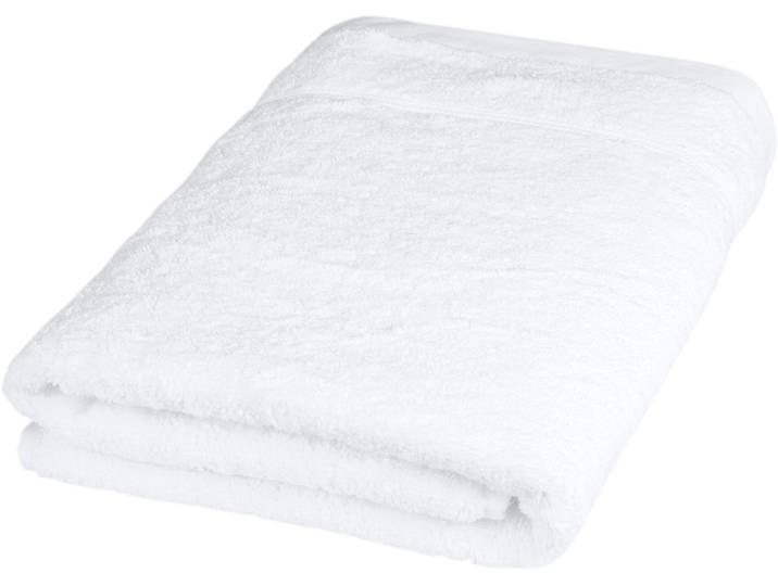 Badetuch ROSS Rubin , weiss (weiß), B:70cm L:140cm, Frottier, Baumwolle, Handtücher, Badetuch, 100% Baumwolle