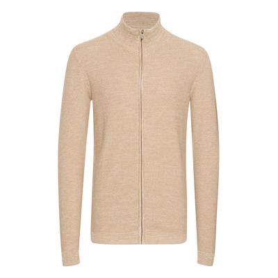 Strickjacke INDICODE "Strickjacke IDJadan", Herren, Gr. 3XL, braun (cornstalk), Obermaterial: 90% Baumwolle CO. 10% Polyamid PA., Strickjacken Strickjacke
