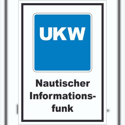 HB-Druck Nautischer Informationsfunk (mit Kanal) Aufkleber A4 (210x297mm)