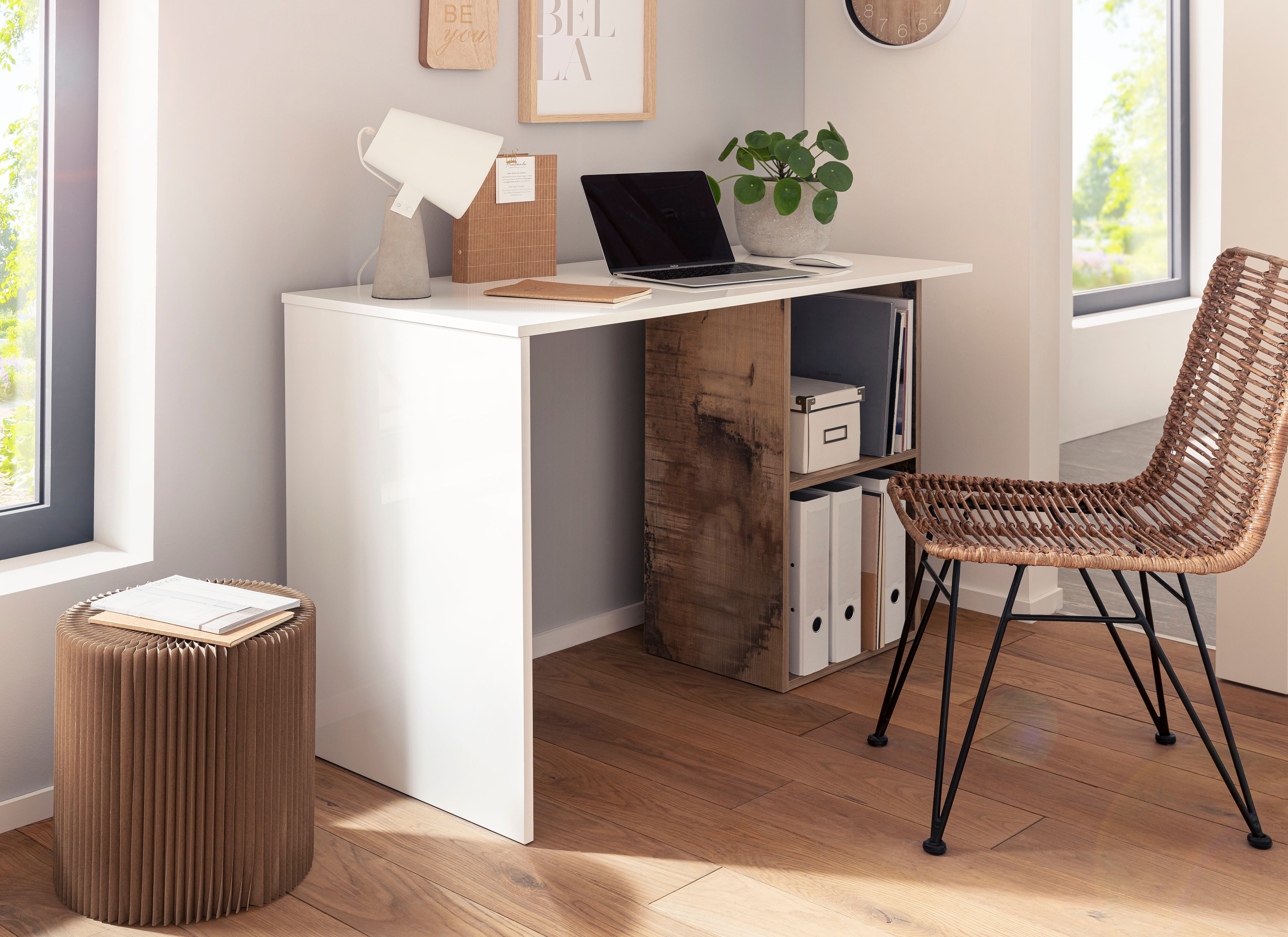 Home affaire "Conti" Computertisch, modernes zweifarbiges Design, Breite 110 cm