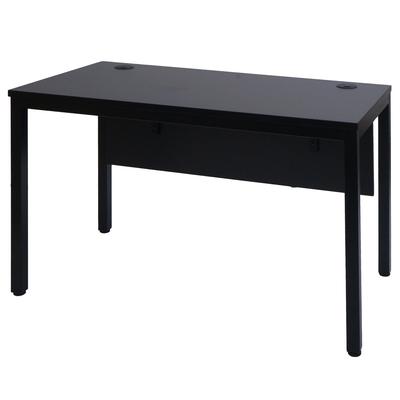 Décoshop26 - Computertisch mit zwei verstellbaren Kabelkanälen 120 x 60 cm schwarzes MDF 04_0006051 04_0006051