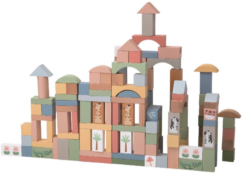 2Kids Toys Safari Animal Blocks activity toy wooden 12m+ 120 pc