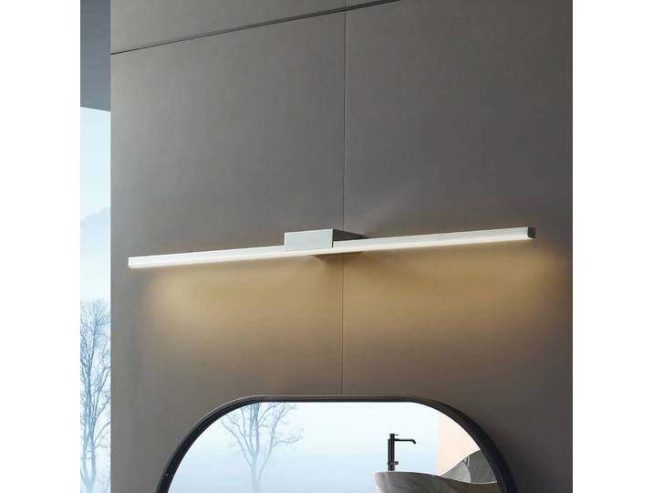 Wandleuchte Kivana Lucande, chrom / silber, für Badezimmer, Aluminium, Modern