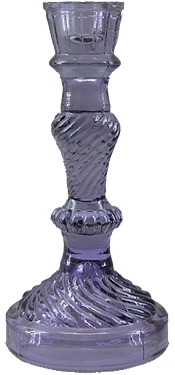 Mooss Kaanch Kandelaar - Glas - Paars/Lila - Hoogte: 20 cm