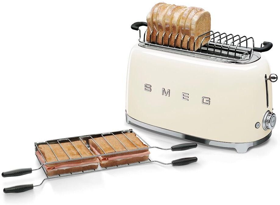 SMEG Toaster "50s Style TSF02CREU", beige (natur), B:39,4cm H:21,5cm T:20,8cm, Toaster, Toaster natur Einheitsgröße