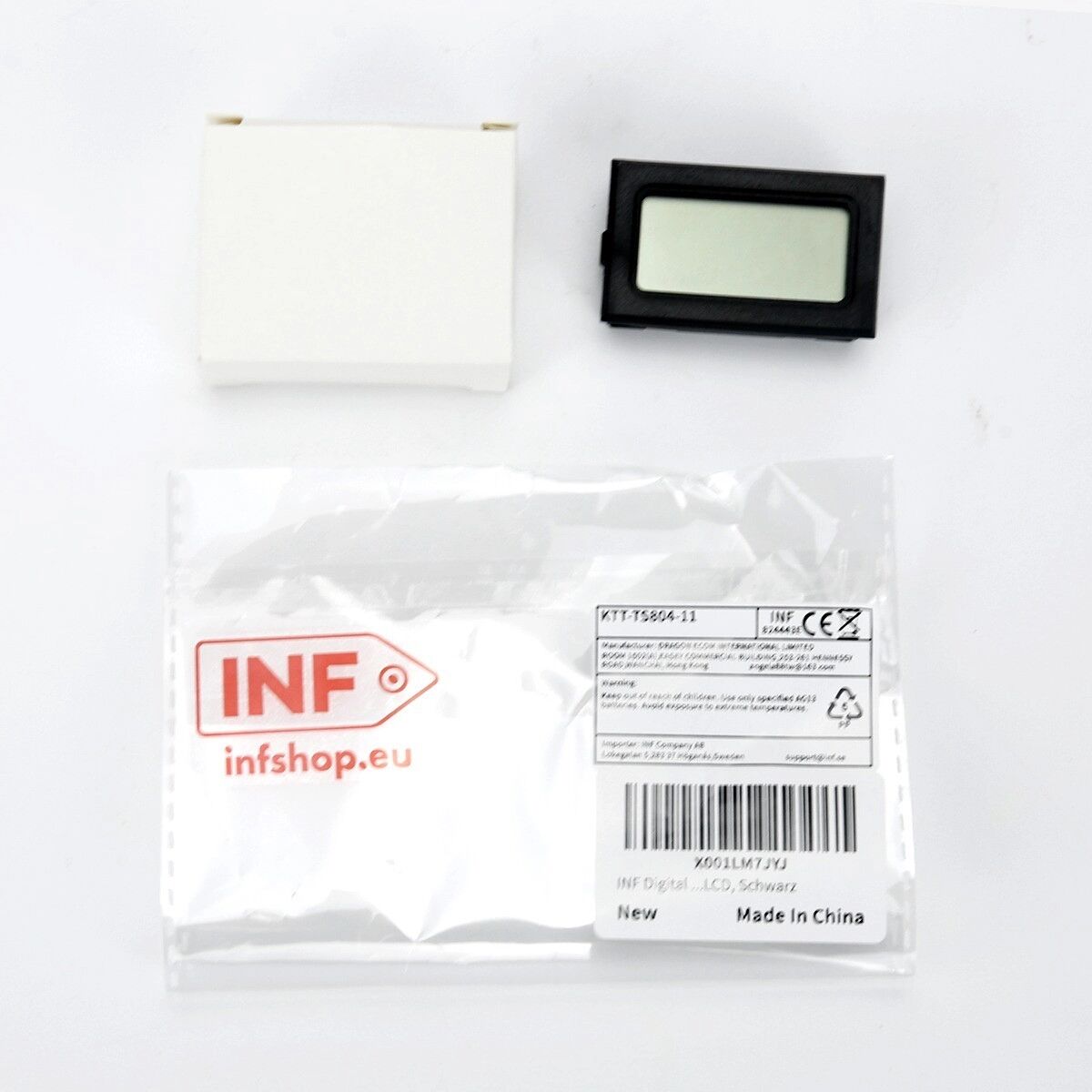 INF Mini Hygromètre / Thermomètre LCD Gris
