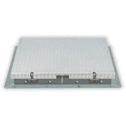Hailo Schachtabdeckung HS7 Edelstahl 4mm begehbar, tagwasserdicht mit Notentriegelung 800x800mm