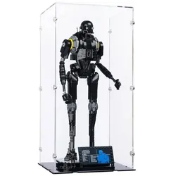 iDisplayit Acryl-Display für LEGO 75434 Star Wars - Sicherheitsdroide K-2SO (Mit schwarzem Boden)