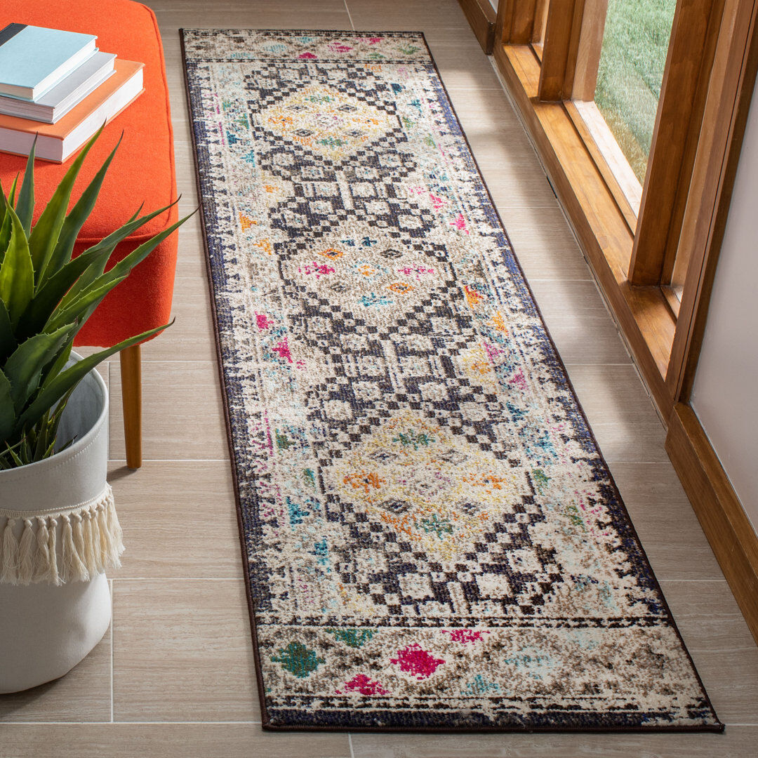 Bloomsbury Market Americus Black/Yellow Rug Black/Yellow Runner 61 x 244 cm
