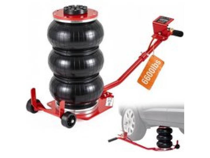 VEVOR Cric Pneumatique 3 tonnes Plage 140-450 mm Cric de Levage Pneumatique 0,8-1,0 MPa 3 Coussins d’Air Long Manche Levage Rapide Facile pour Réparation Entretien Voiture SUV Pickup Atelier Garage