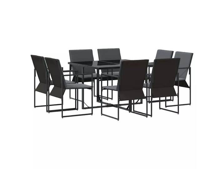 VidaXL - Garten-essbereich stahl, One Size, Schwarz