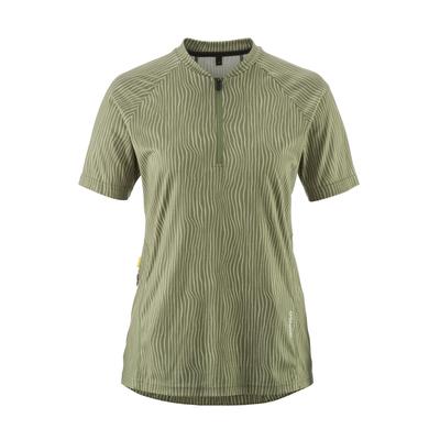 Radtrikot GONSO "Adventure Jersey Soft Touch W", Damen, Gr. 38, grün (tannengrün), 100% Polyester, Rundhals, Trikots, Angenehmes, weiches Tragegefühl