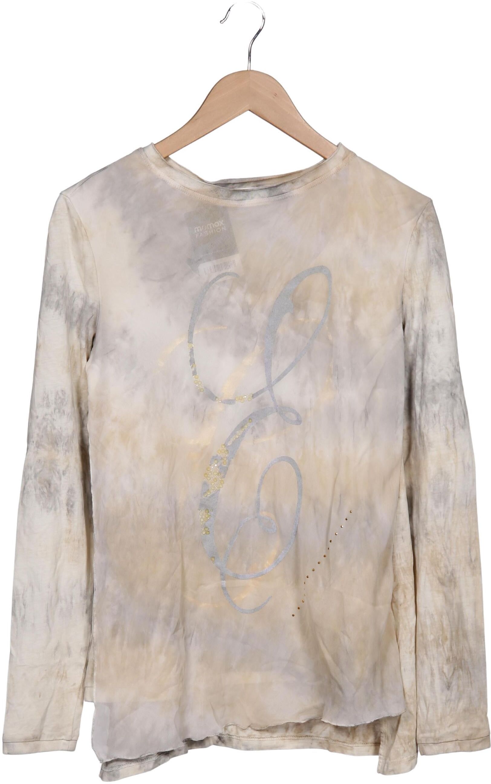 Elisa Cavaletti Damen Langarmshirt, Beige, Gr. S, Baumwolle - Second Hand