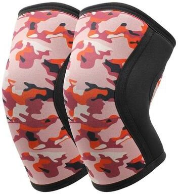 Uplift Essentials Heavy Duty Neoprene Knee Sleeves For Squats And Powerlifting crimson Camo B xl