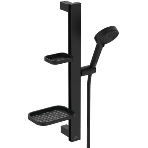 Ideal Standard Idealrain Alu+ douchecombinatie met waterbesparende douchekop - zwart mat