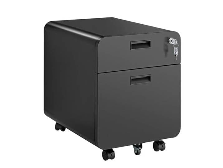 Logilink EO0080 Armoire de classement Mobile sur roulettes avec 2 Compartiments\, verrouillable\, jusqu'à 15 kg