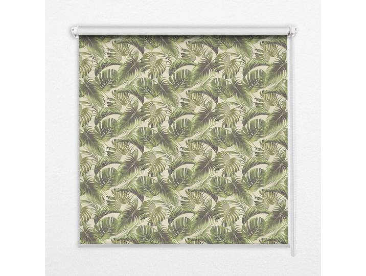 Tulup Innenrollo - Fensterrollo - Rollo - 100x180 cm - Blütenblätter, Grün, Kunststoff, Rechteckig, 100x180x0.5 cm, Heimtextilien, Vorhänge, Rollos