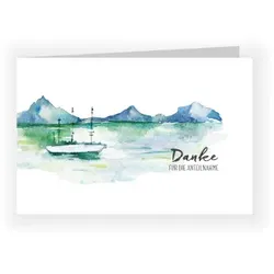 Trauerkarten Danksagung im Design "Stille Bucht" - Musterkarte