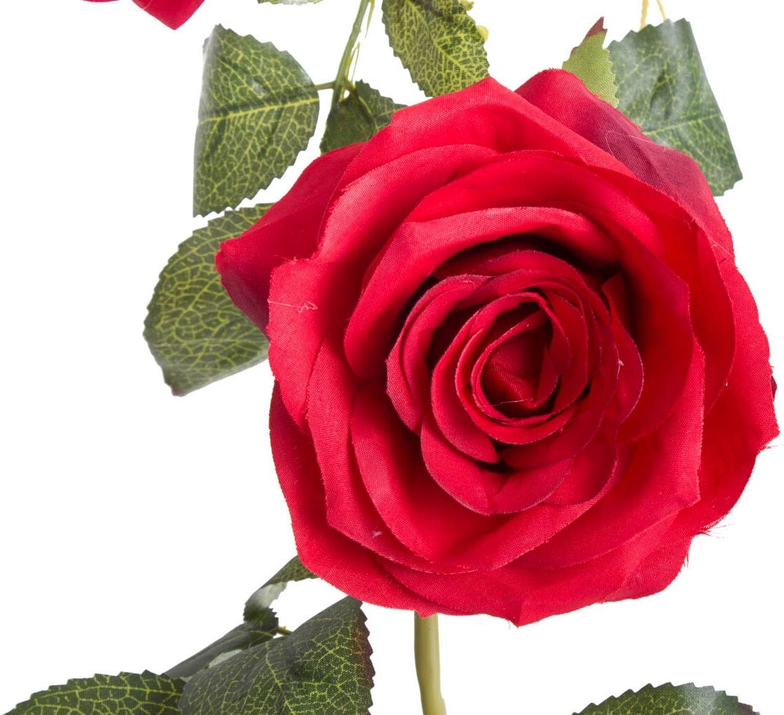 Kunstblume BOTANIC-HAUS "Rosengirlande Dijon", rot, B:10cm H:10cm T:140cm Ø:10cm, Kunststoff, Kunstpflanzen